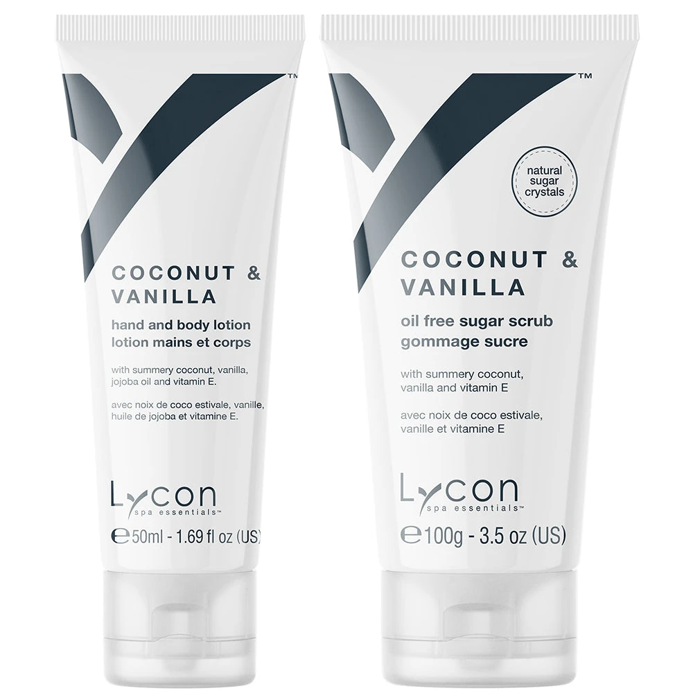Lycon Coconut & Vanilla Sugar Scrub & Lotion Kit