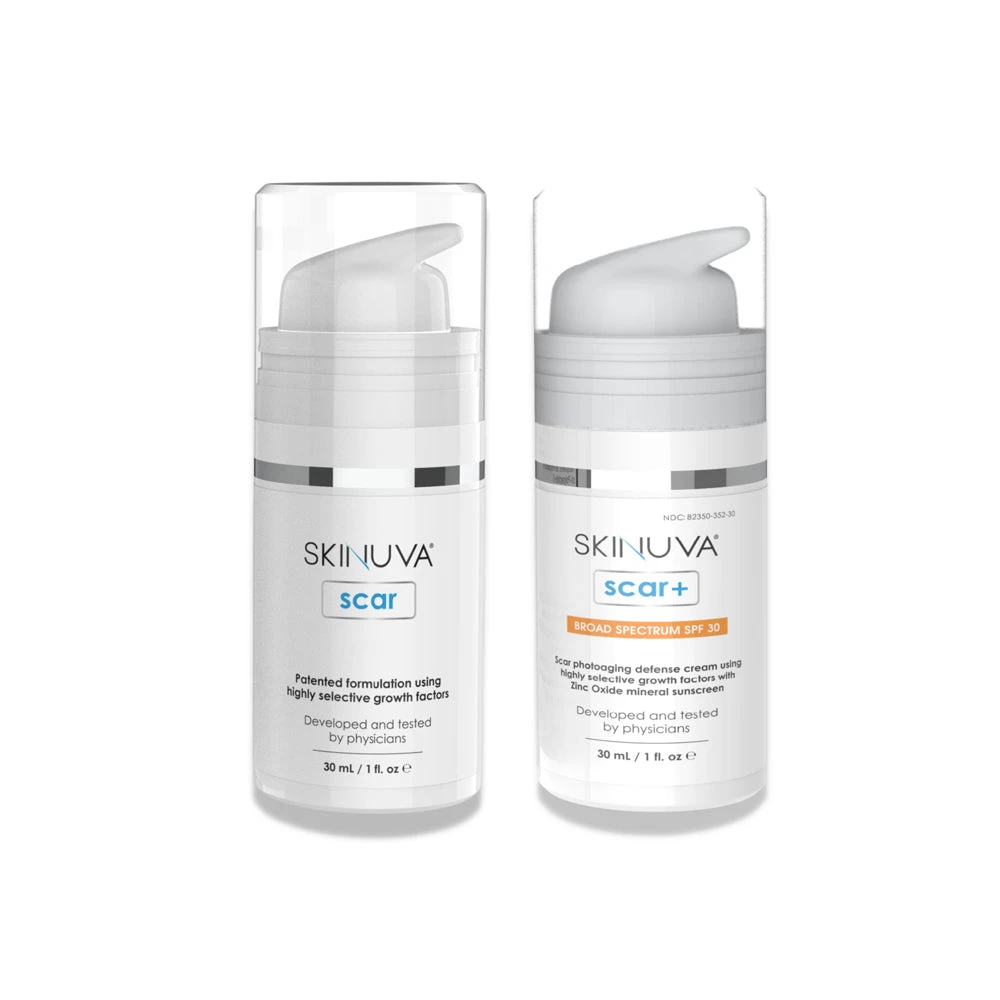 Skinuva Day + Night Scar Bundle: Skinuva Scar+ (1 Oz) + Skinuva Scar (1 Oz)