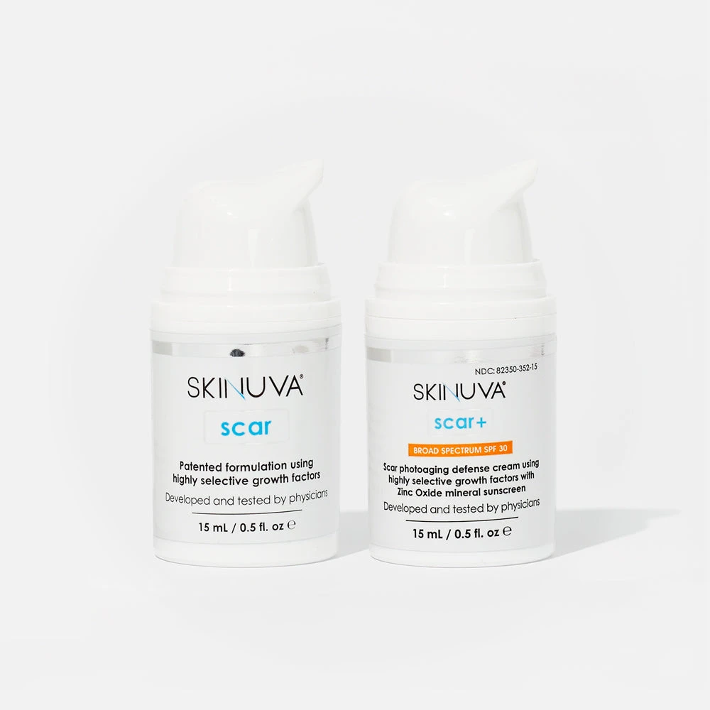 Skinuva Day + Night Scar Bundle: Skinuva Scar+ (0.5 Oz) + Skinuva Scar (0.5 Oz)